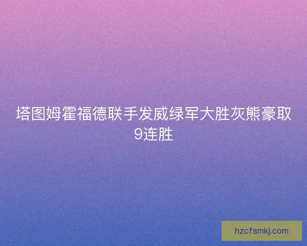 塔图姆霍福德联手发威绿军大胜灰熊豪取9连胜